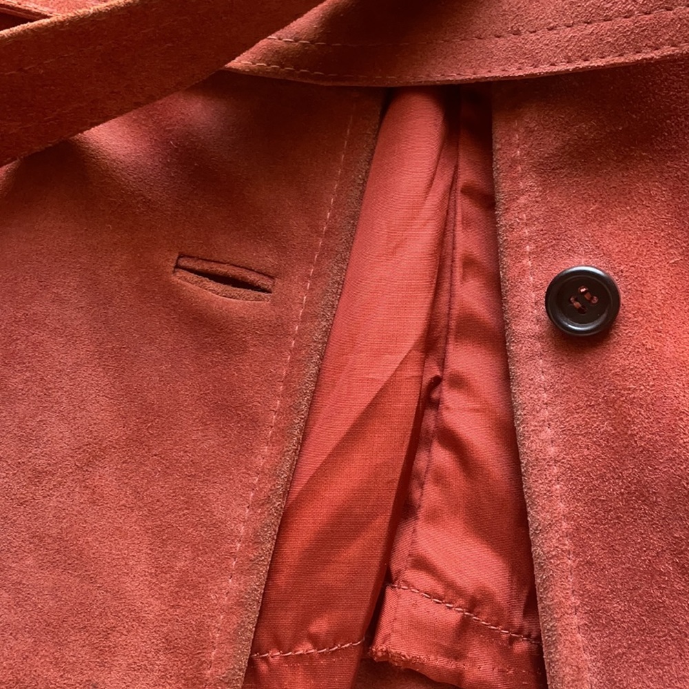 Vintage Orange Leather Coat - Picture 5 of 16